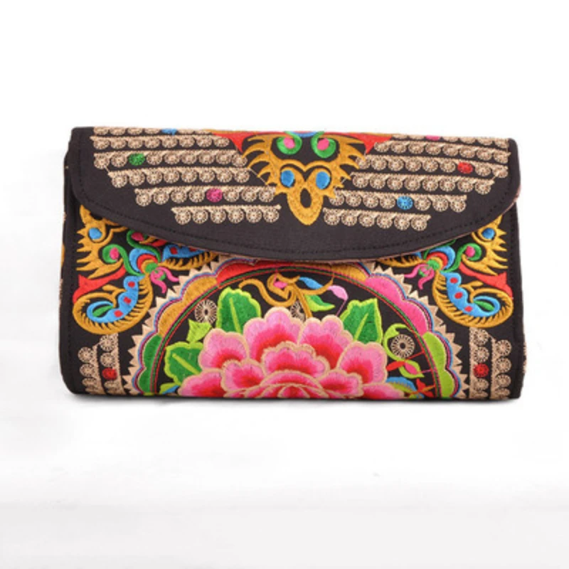 Ethnic Style Embroidery Women Bags Floral Embroidery Ladies Shoulder Crossbody Bag National Canvas Cover Vintage Bags for Women