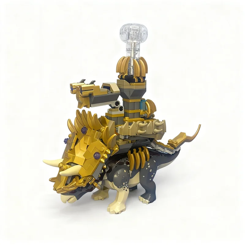 289pcs MOC The Spiked Warbeast The Lacertilians Dinosaurs Model Building Blocks Toys Construction Christmas Gift Collection