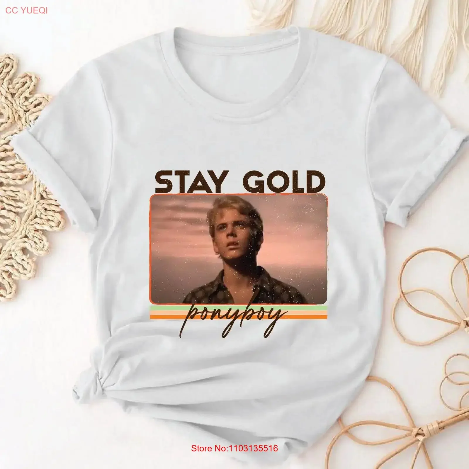 Camiseta Vintage Stay Gold Ponyboy, Sitcom de TV dos Anos 80, Roupa para Presente de Aniversário para Avó, Thug Life, Programa dos Anos 70 para Mamãe e Papai, Efeito Lavado Vintage