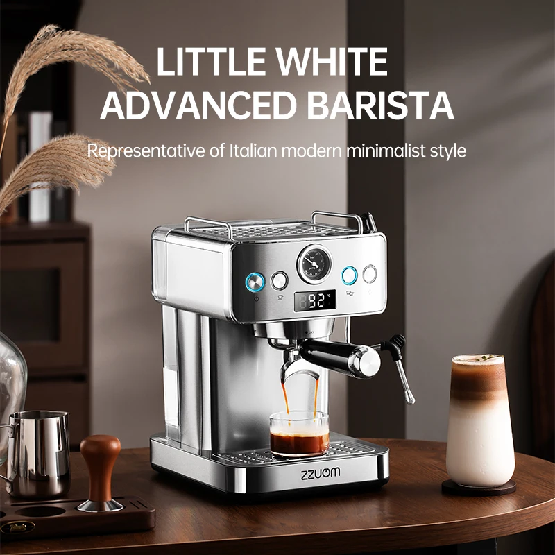 20 Bar Cappuccino & Latte Maker 1150W Italian Coffee Machine Professional Coffee Maker with Coffee Grinder and Steam Wand