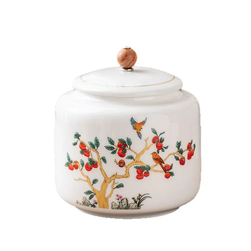 

Ceramic tea cans, empty cans, large sealed cans, household, storage, moisture-proof storage