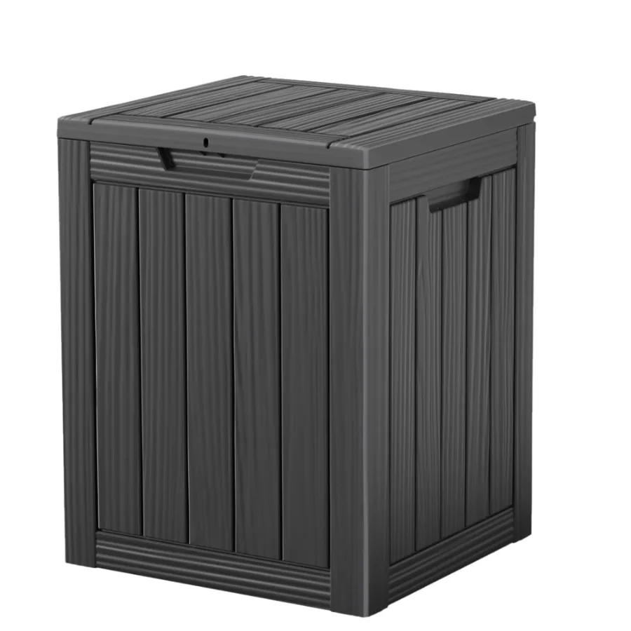 

80L Outdoor Waste Bin with Single-Bucket Design and Double Lid for Efficient Outdoor Waste Management Ideal for Gardens Patios