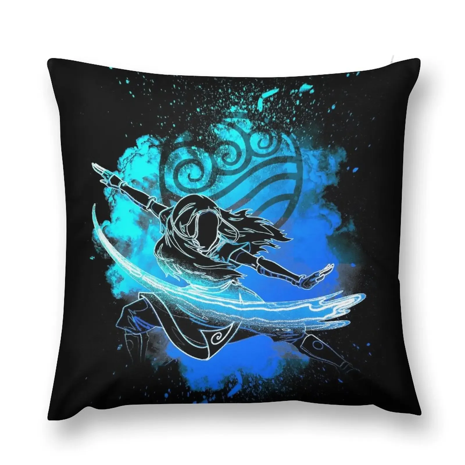 Soul of the Waterbender Sister Throw Pillow Anime luxury throw pillow covers pillow