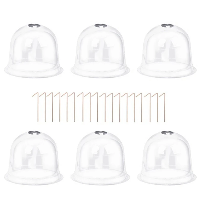 

6Piece Reusable Plastic Greenhouse Garden Plant Seedling Germination Covers 10In Dome Frost Guard Freeze Protection