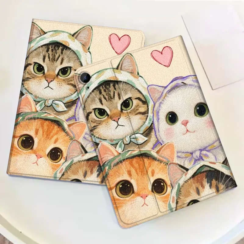 حافظة كلاسيكية على شكل قطة كرتونية لهاتف سامسونج جالاكسي تاب A7 A9 A11 S6 A11 A8 S11 Lite Plus 10.4 10.5 10.1 بوصة #1