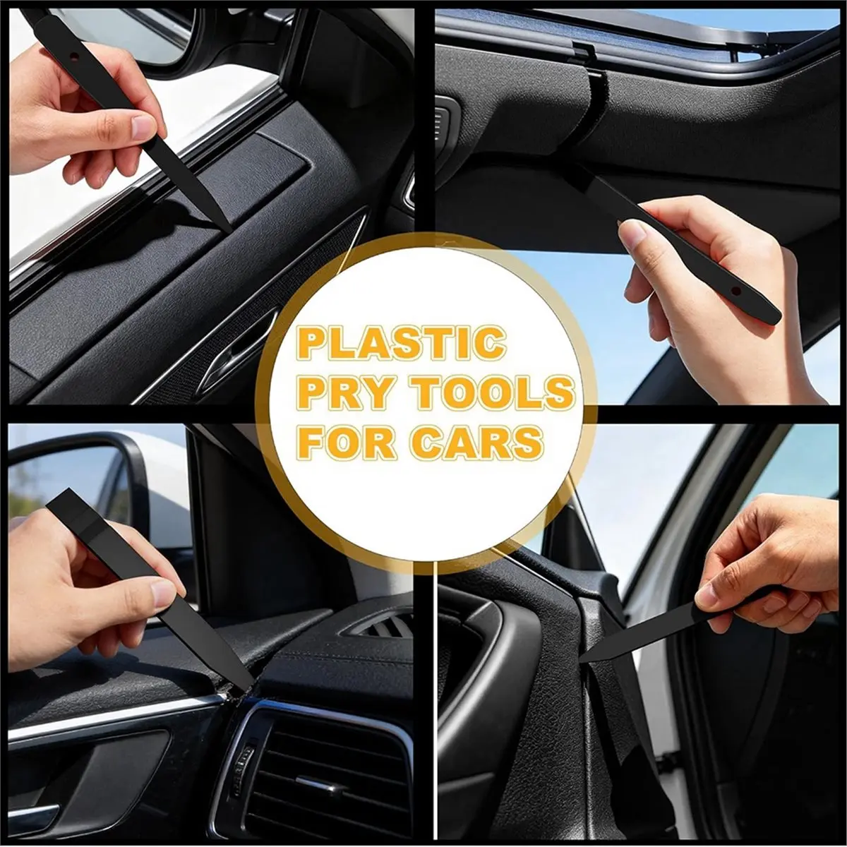 Car Trim Removal Tool with Pry Tool Automotive Car Trim Rivet Clip Removal Tool for Door Panel Dashboard Body Repair Kit