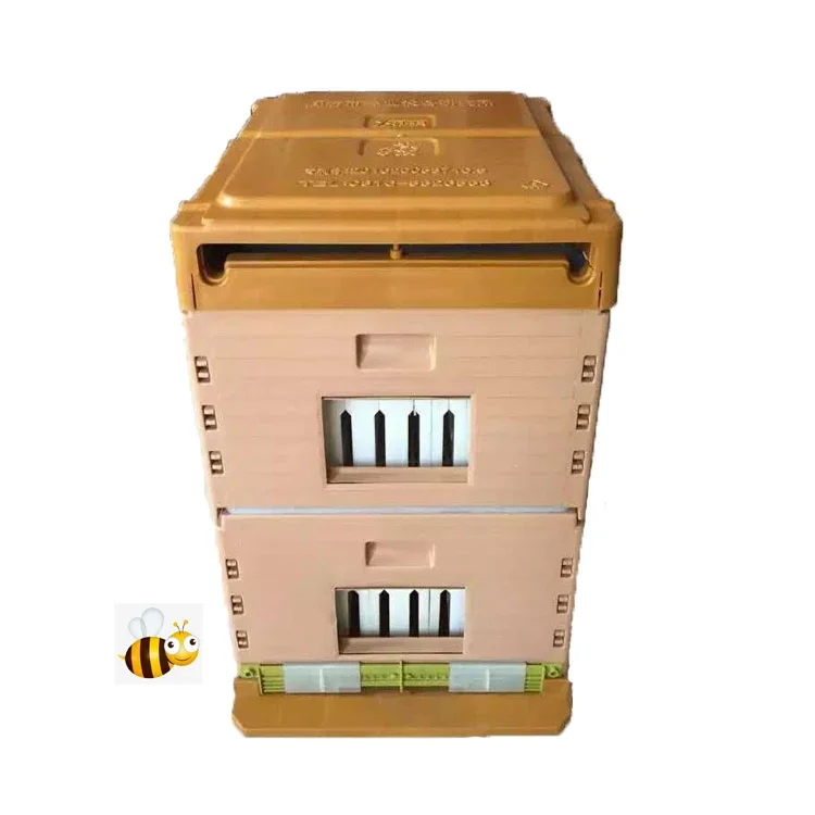 Factory supplying beekeeping machines plastic 2 layer beehive price