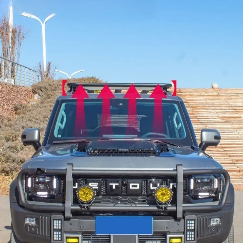 Extended Roof Rack Cargo Carrier for Jietu Traveler 7 Seater Car Roof Frame with Side Ladder  automotive racks shelves cargo