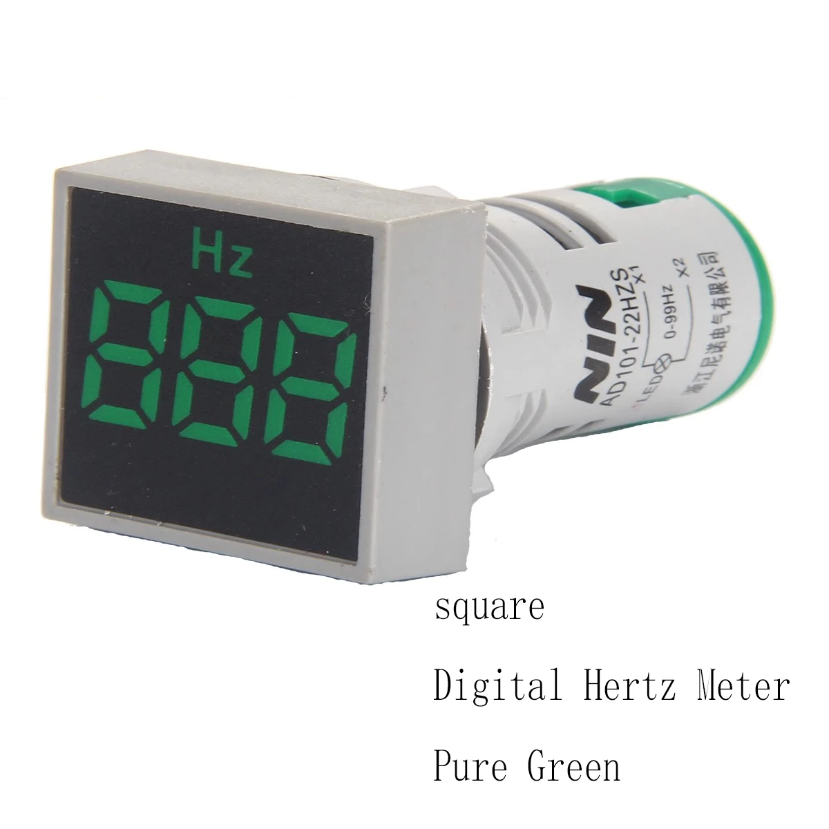 1Pcs AD101-22HZS 22mm Square Ordinary Film Digital Ddisplay AC Hertz Meter Signal LED Highlight Aperture Indicator AD101-22HZS