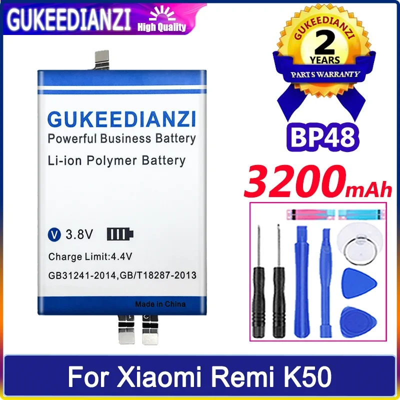 

GUKEEDIANZI Battery BP48 3200mAh For Xiaomi Remi K50 Mobile Phone Bateria