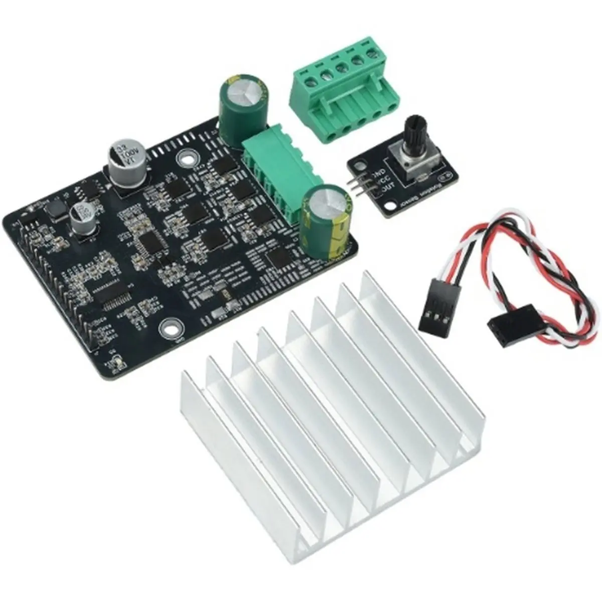 DC 6-80V 3-Phase Brushless DC (BLDC) Motor Controller/Driver Board - Sensorless, PWM Speed Control Supported