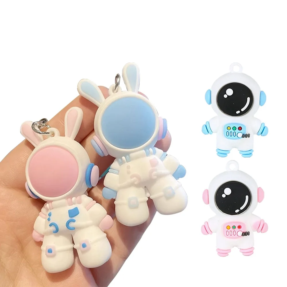 

Astronaut Keychain Children Student School Bag 3D Cartoon Space Rabbit Doll Pendant Exquisite Kindergarten Gift Wholesale