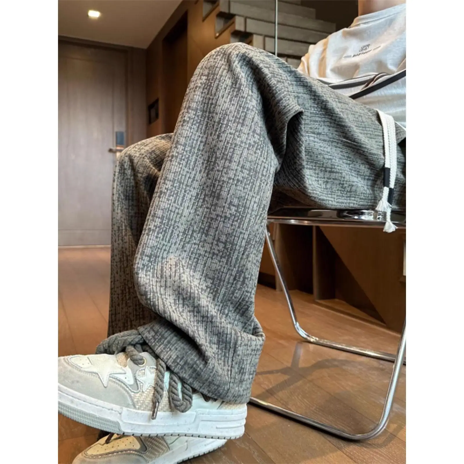 

Corduroy Casual Pants Men's Spring Autumn Straight Leg Wide Leg American Retro Dyed Dir Pants Youth Vitali Sle Long Pants
