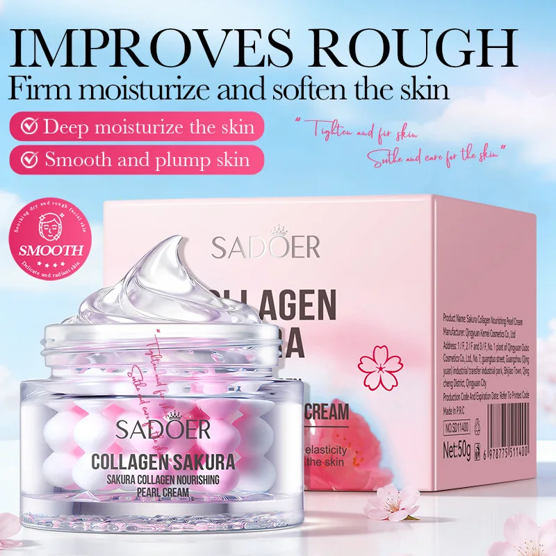 Cherry Blossom Collagen Nourishing Pearl Cream, elasticity,firming,moisturizing,anti-aging,fade fine lines,anti-oxidation repair