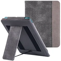 Funda con soporte para Kindle Paperwhite de 7 pulgadas, lector electrónico 2024 de 12. a generación, funda de cuero PU con correa de mano, apagado/encendido automático