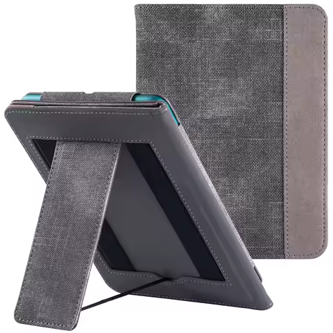 Stand Case for 7" Kindle Paperwhite 12th Generation e-Reader 2024 - PU Leather Sleeve Cover with Hand Strap/Auto Sleep/Wake