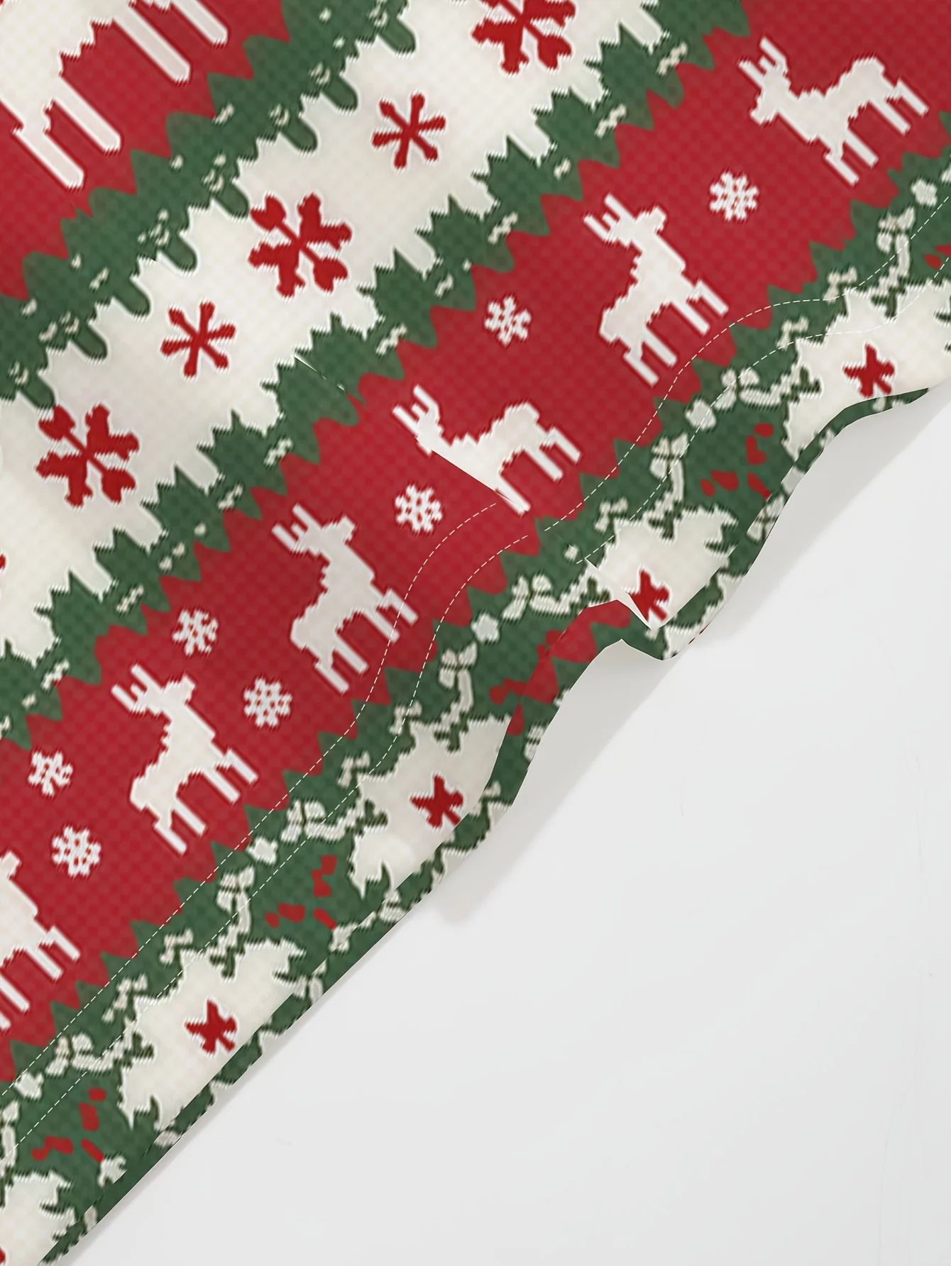 여성용 크리스마스 순록 눈송이 프린트 반소매 드레스 레드 그린 홀리데이 파티 드레스 화이트 칼라 Y2k 축제 드레스