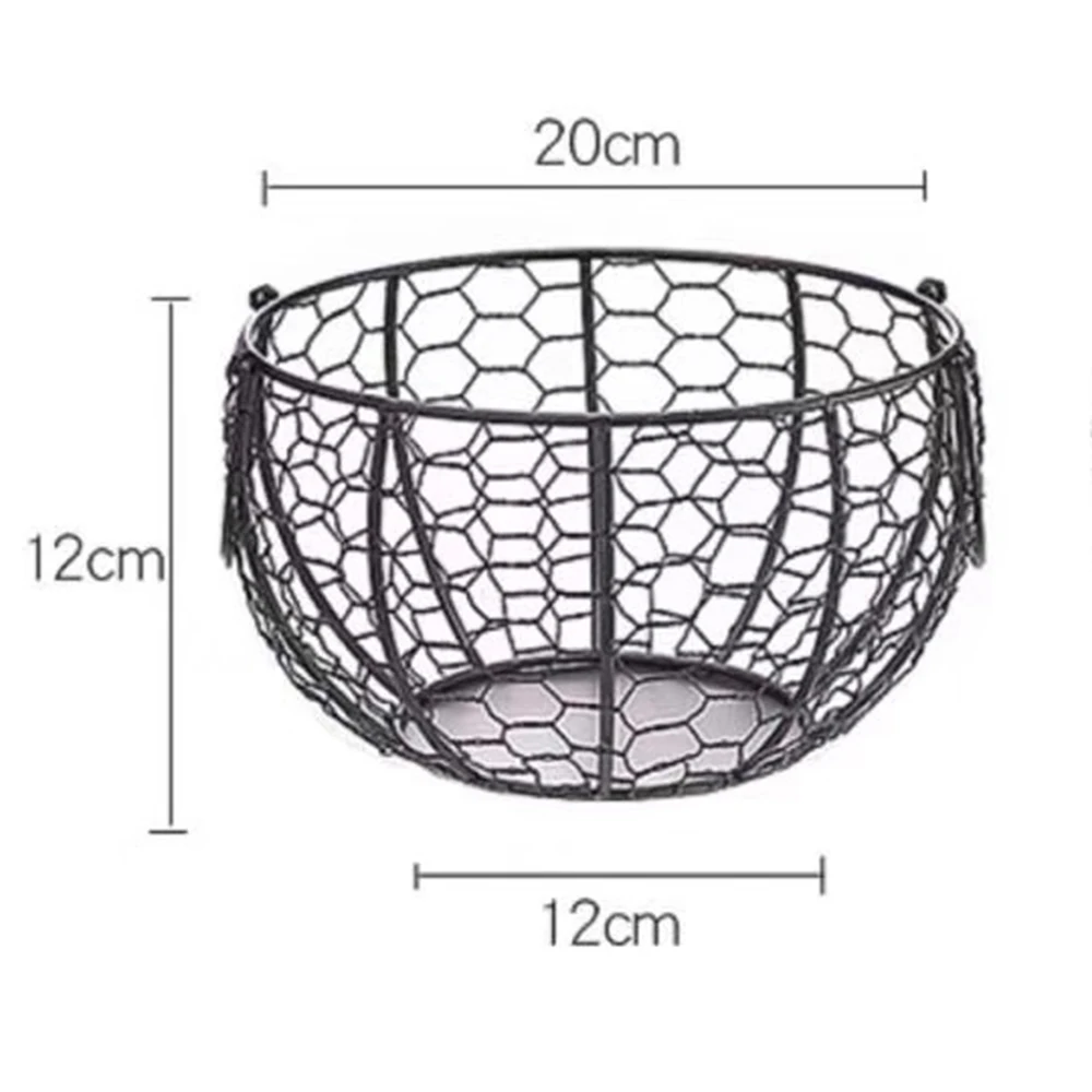 

Convenient Practical Quality Egg Storage Basket Container ​ Iron Kitchen Storage 12*12*20cm Basket Fruit Holder