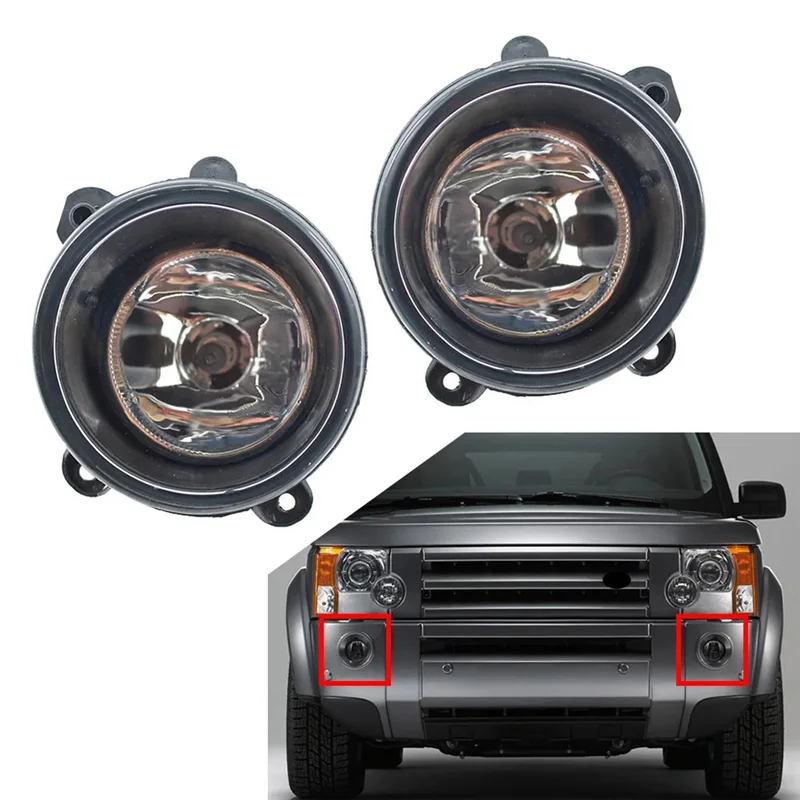 

1 Pair Car Front Bumper Fog Light Lamps Assembly For Land Rover Discovery 2 3 LR2 LR3 2006-2009 XBJ000090 XBJ000080-A02G