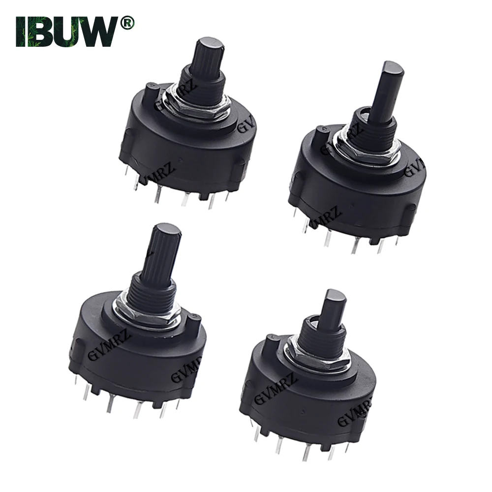 

1PCS 12/6/4/3 Selectable PCB Plug-in Board Adjustable Switch 1 2 3 4 Pole Position RS26 Band Gear Rotary Switch