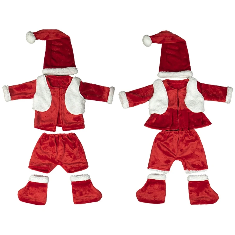 

Newborn Photography Props Christmas Outfits Baby Infant Coat Pants Hat Shoes Set