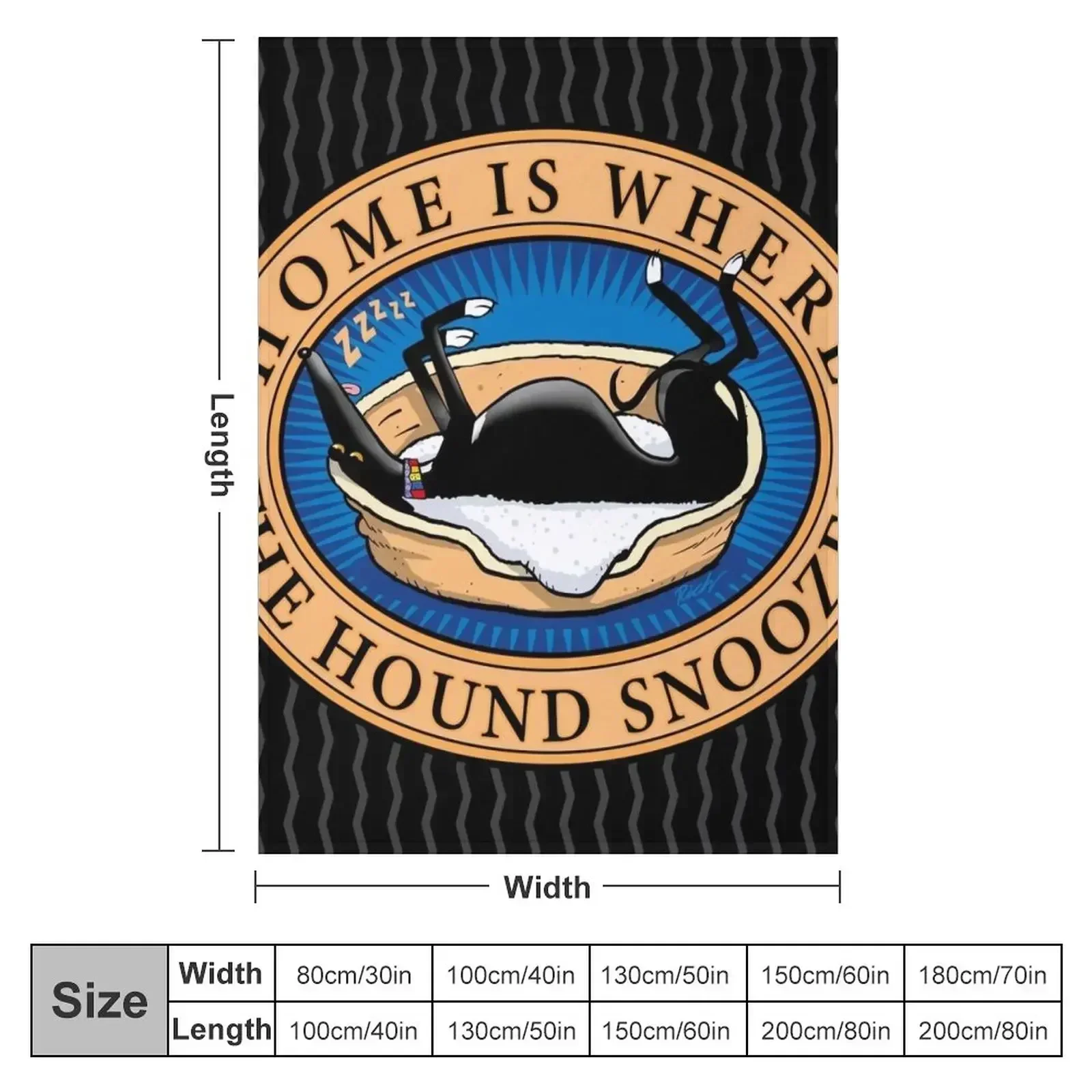 Home is where the Hound snoozes Throw Blanket Sofa Quilt Extra Large Throw Blankets