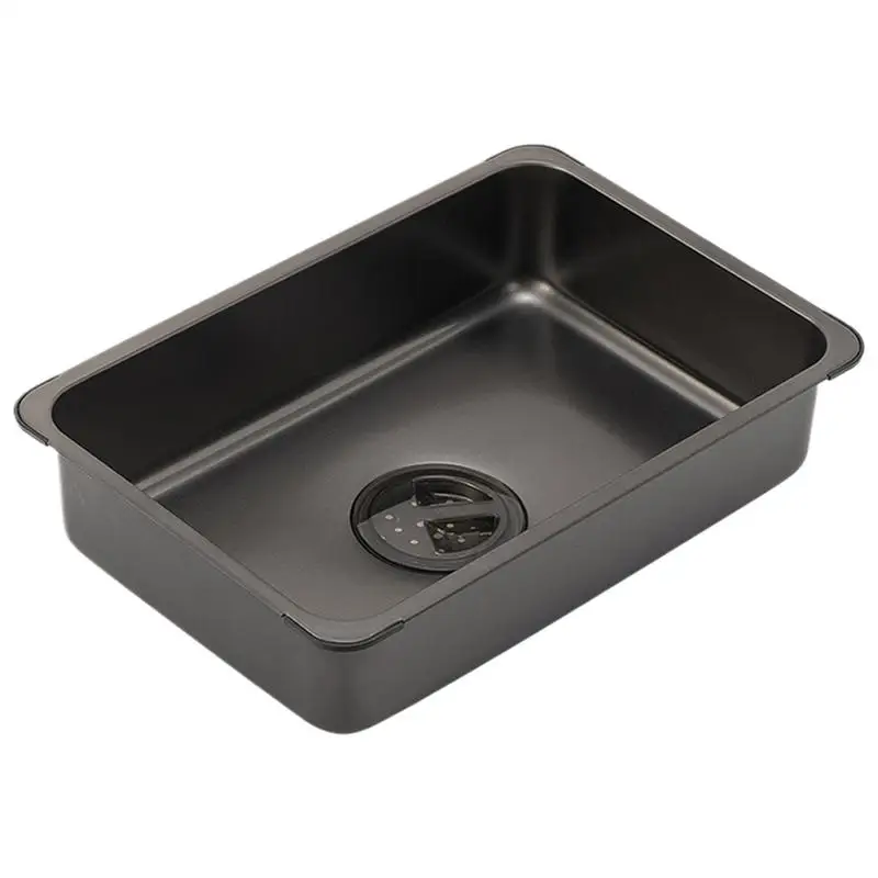 

Camping Sink Stainless Steel Portable Sink For Camping Dishpan Washing Up Bowl Dish Tub With Drain Plug For Laundry Picnic