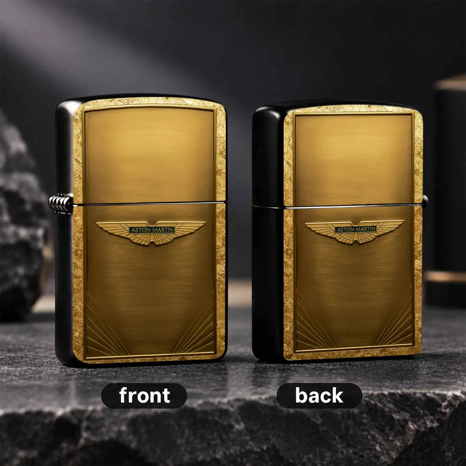 Luxury Aston Themed Portable Igniter, Exquisite Golden Embossed Craft, Suitable For Daily Business Trips, Outdoor And All Scenarios, Premium Texture, Ideal For Self Use Or Gifting, Delicate Grip, Elegant Look Blending Practicality And Disti