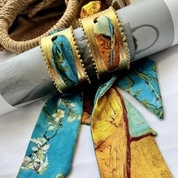 French light luxury retro color scarf bracelet women romantic elegant chic open bracelet niche design exotic wind jewelry