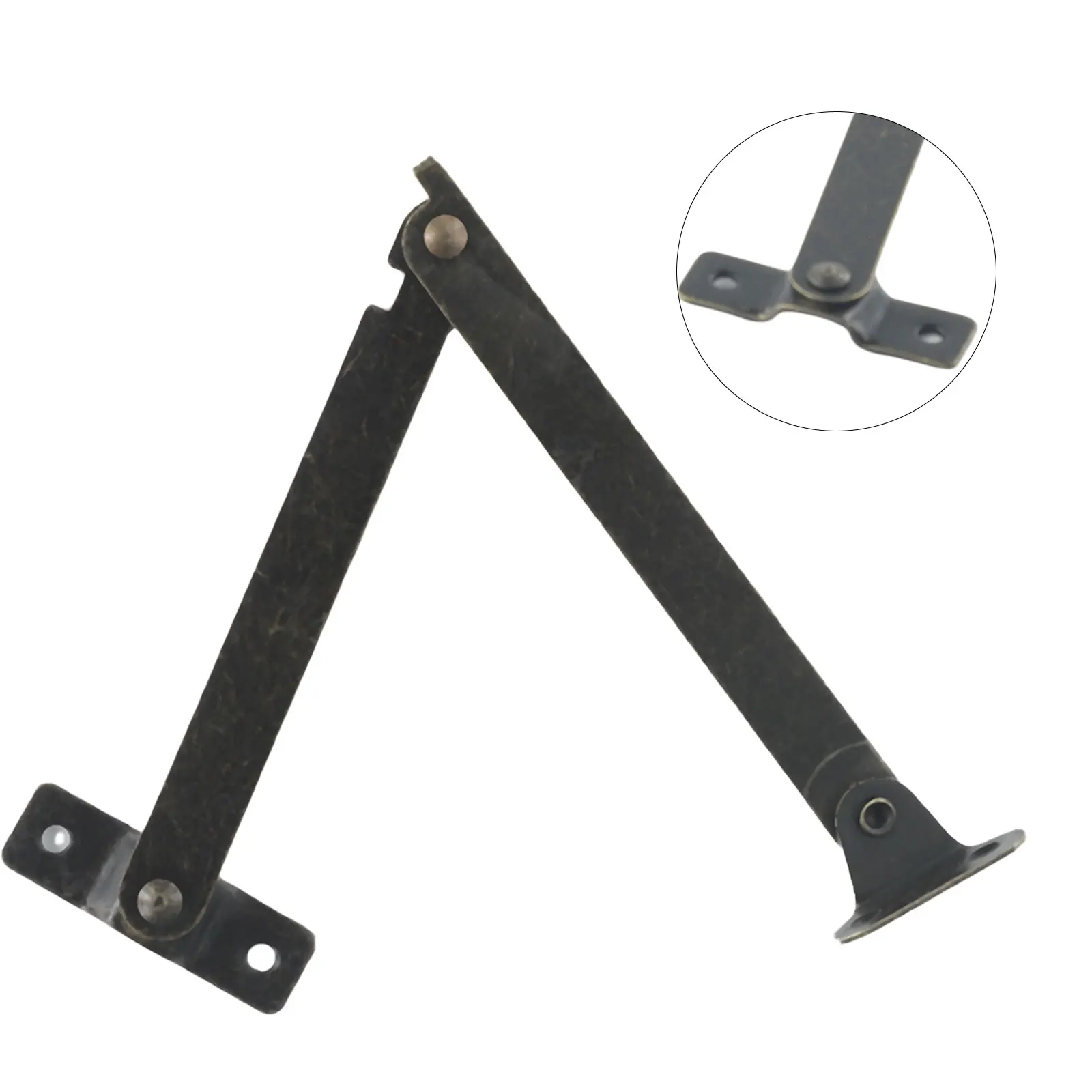 2pcs Support Tripod Hinges Antique Bronzes Iron Decor Hinge Box Furniture Cabinet Door Kitchen Hardware Hinges - zdjęcie 1
