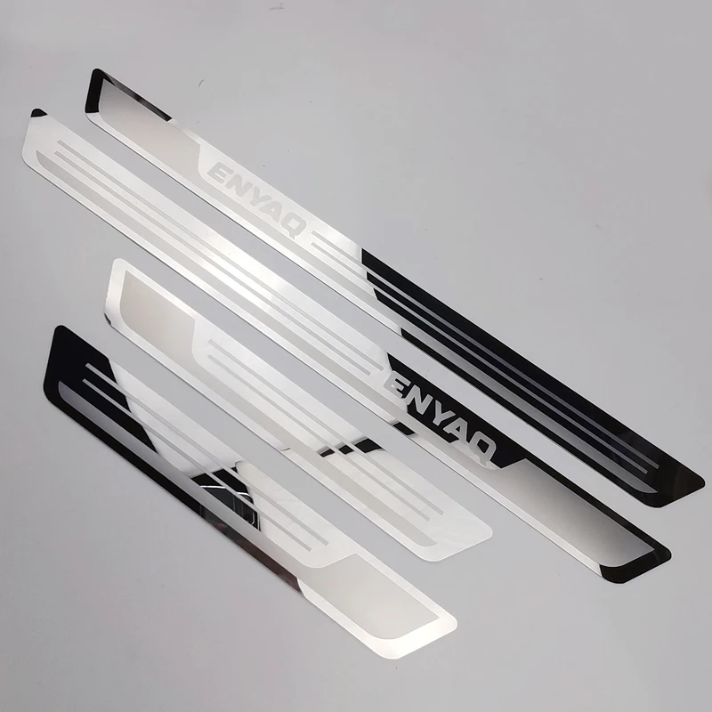 2021 SKODA ENYAQ iV Stainless Steel Door Sill Scuff Plate Stickers