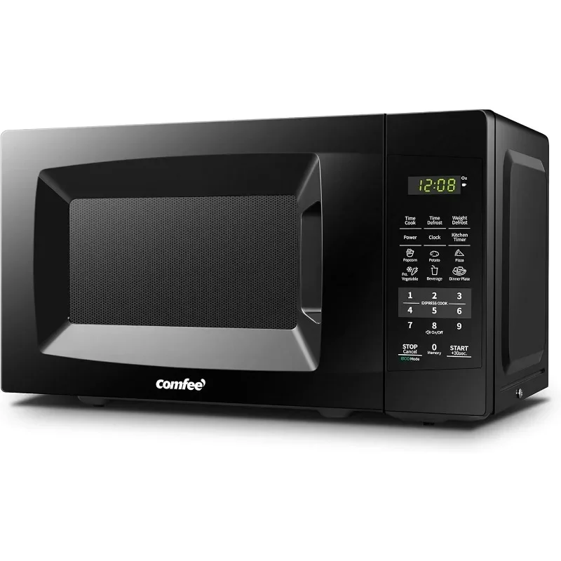 EM720CPL-PMB Countertop Microwave Oven with Sound On/Off, ECO Mode and Easy One-Touch Buttons, 0.7 Cu Ft, Black