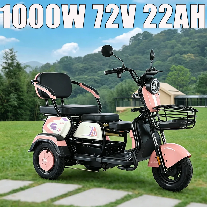 Parent-child Travel Electric Tricycle Light Mini E-Scooter Elders Adult Urban Leisure Commuting Ideal For Daily Children Shuttle