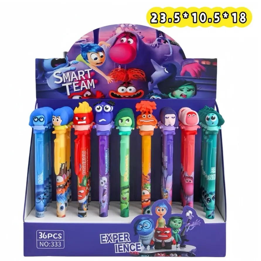 Disney Brain Agent Erasable Neutral Pen, High-value Student Cartoon Crystal Blue Push Pen view 4