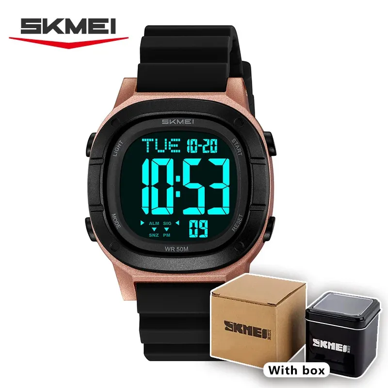 

Спортивный секундомер, цифровые часы, мужские наручные часы, 5 бар, водонепроницаемые, SKMEI 2483 Week