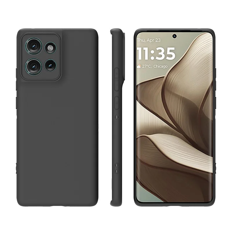 Dla Moto Edge 50 Neo Etui Edge50  TPU Soft  Czarny  Slim  Matowe etui silikonowe  dla Motorola Edge 50  Back Cover  Etui na telefon Edge50Neo