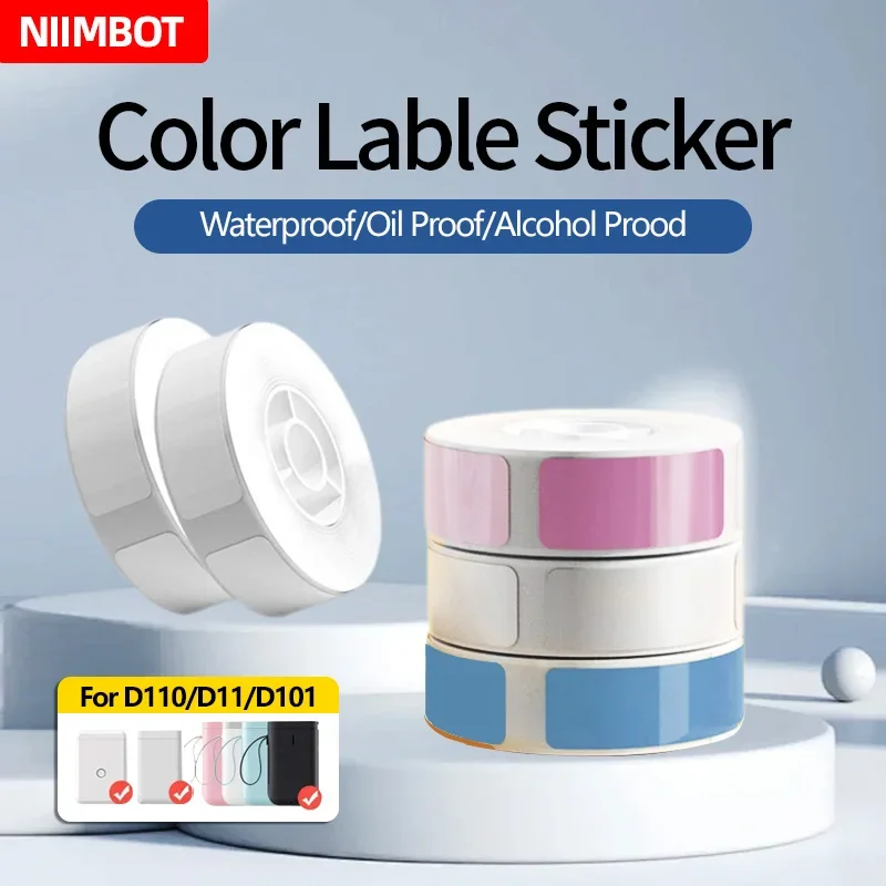 NIIMBOT D11/D110/D101 Label sticker Heat sensitive sticker Household Storage Office Color label sticker Waterproof