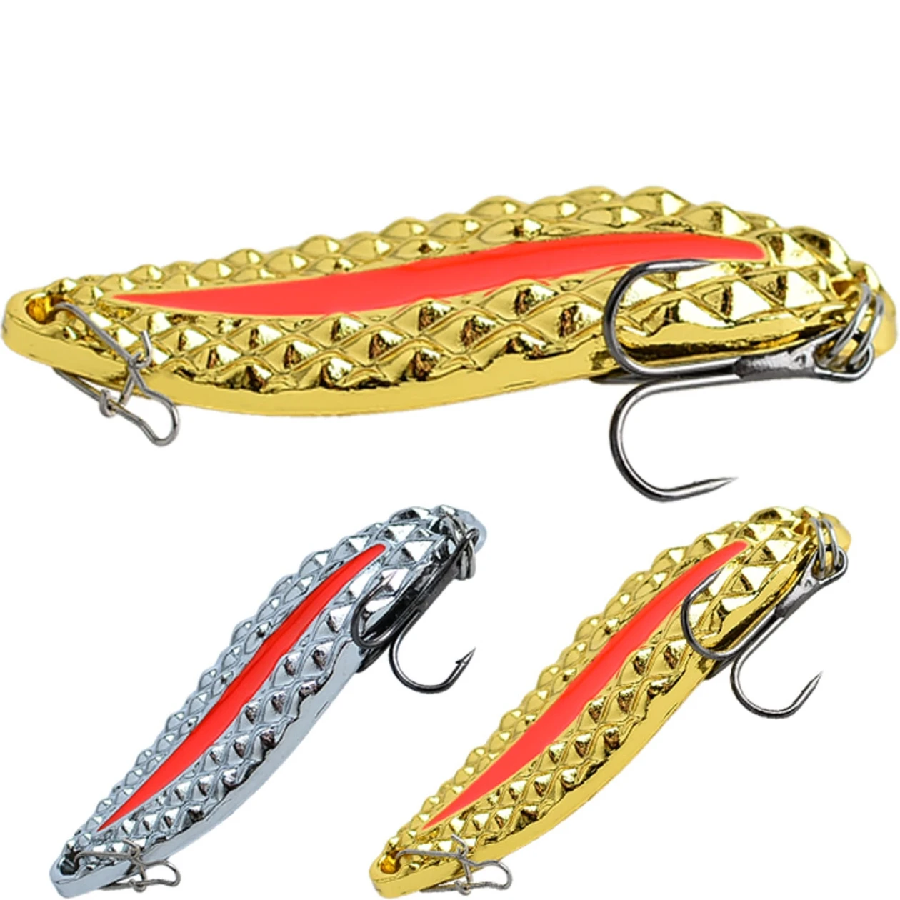 Ensemble de leurres de pêche en métal vibrant, 6 pièces, 10G 15G 20G avec hameçons tranchants