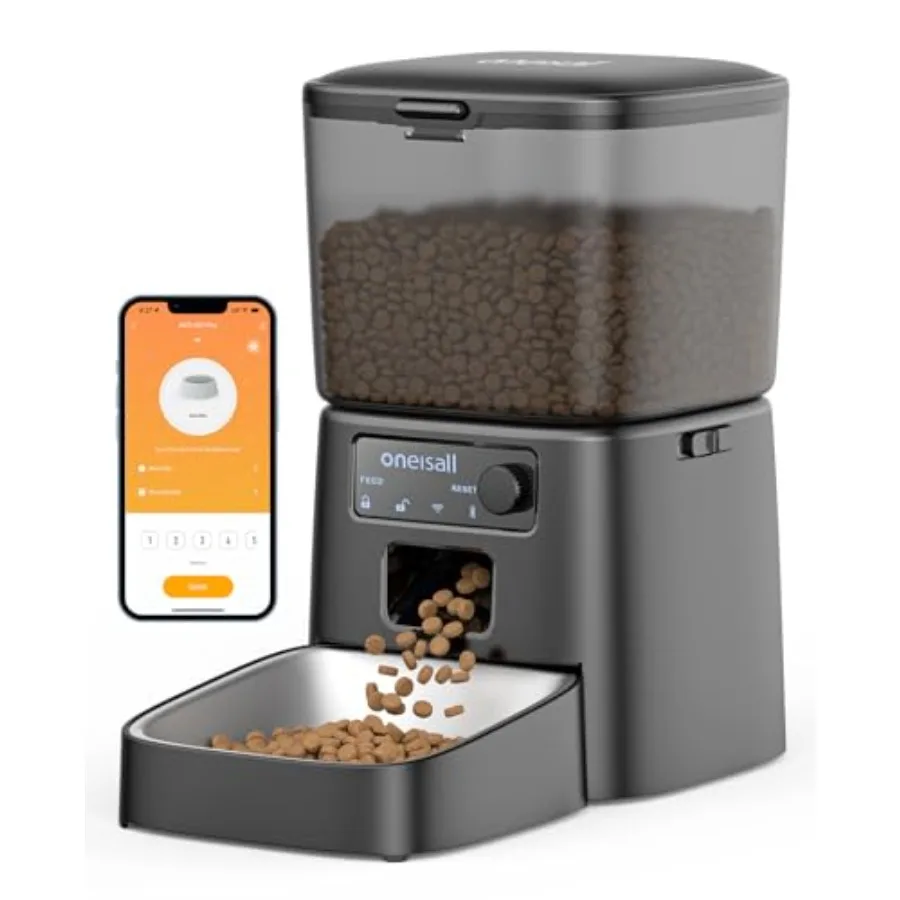 

Автоматическая кормушка для кошек с Wi-Fi и управлением через приложение, умный дозатор корма для сухого корма