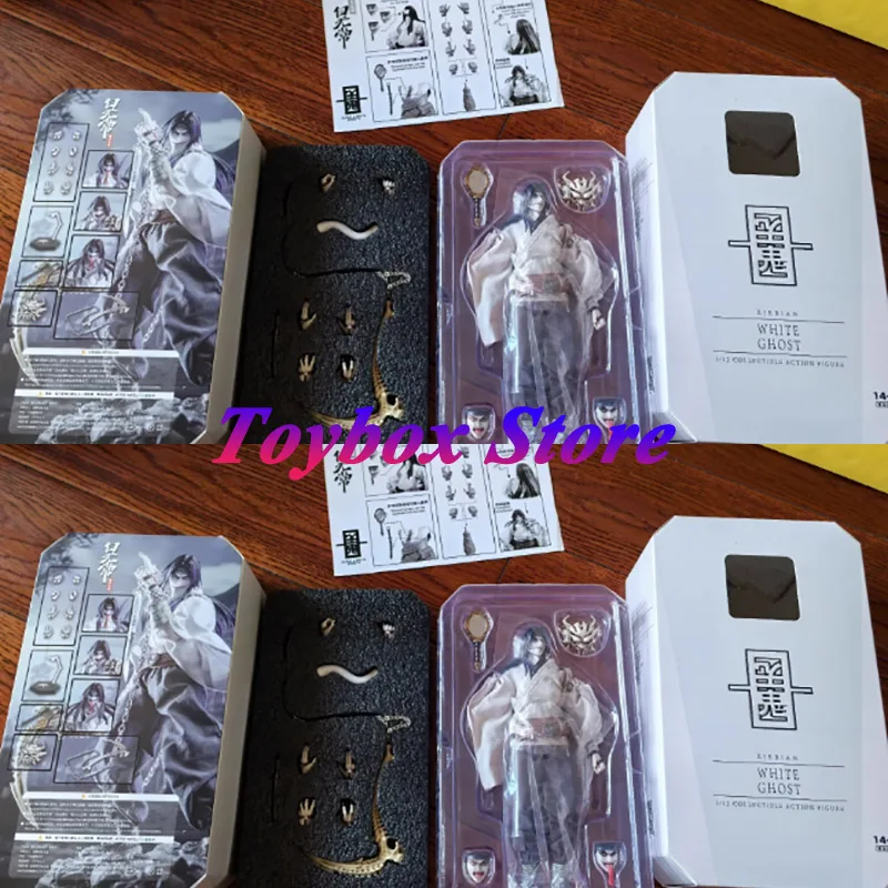 

Play Time 1/12 Черно-белый призрак миф Мини Нежный 6-дюймовый Коллекционный полный набор Фигурка человека из белой ткани Подарки