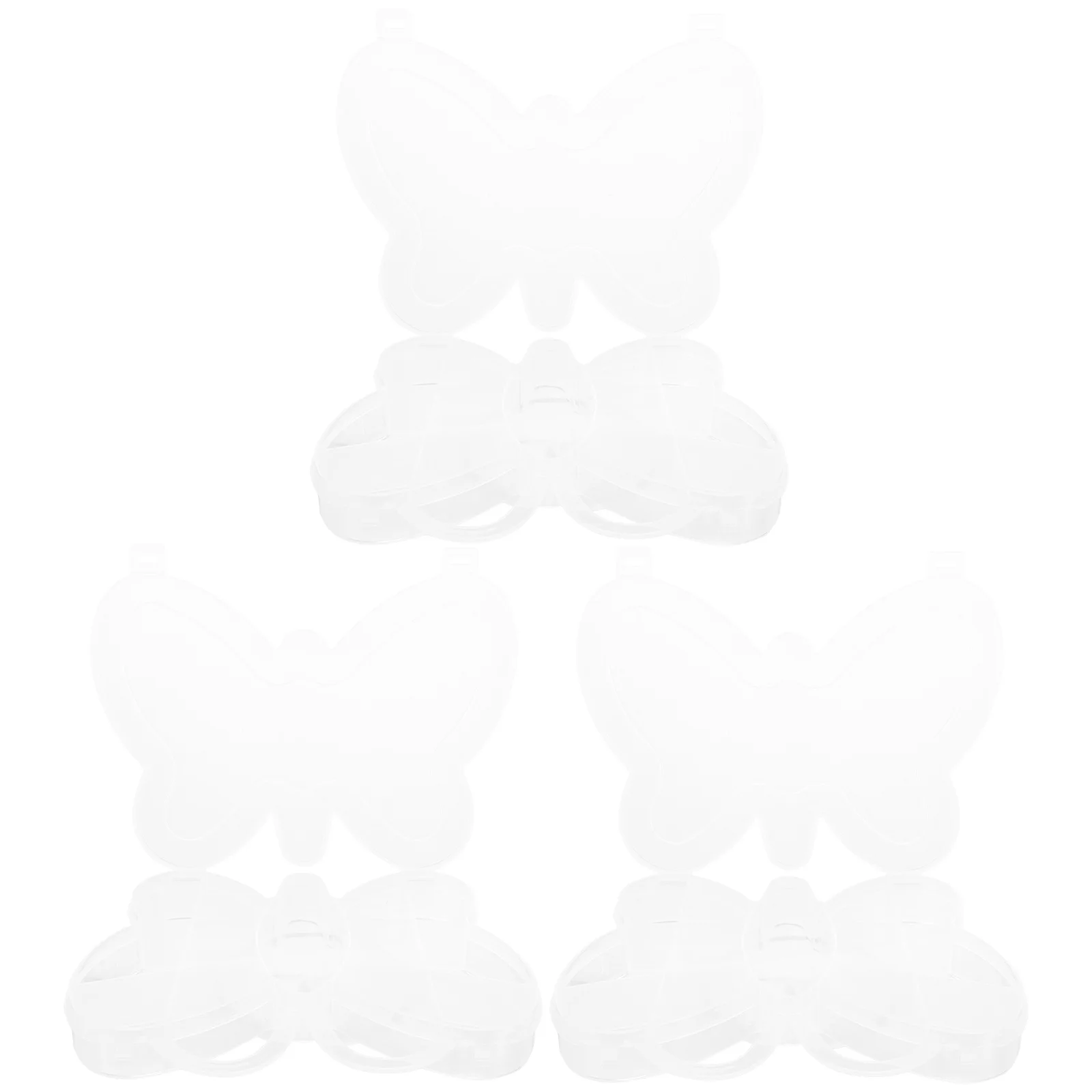 

3 Pcs Butterfly Storage Box Bead Container Holders Small Containers Plastic Organizer Mini Organizers