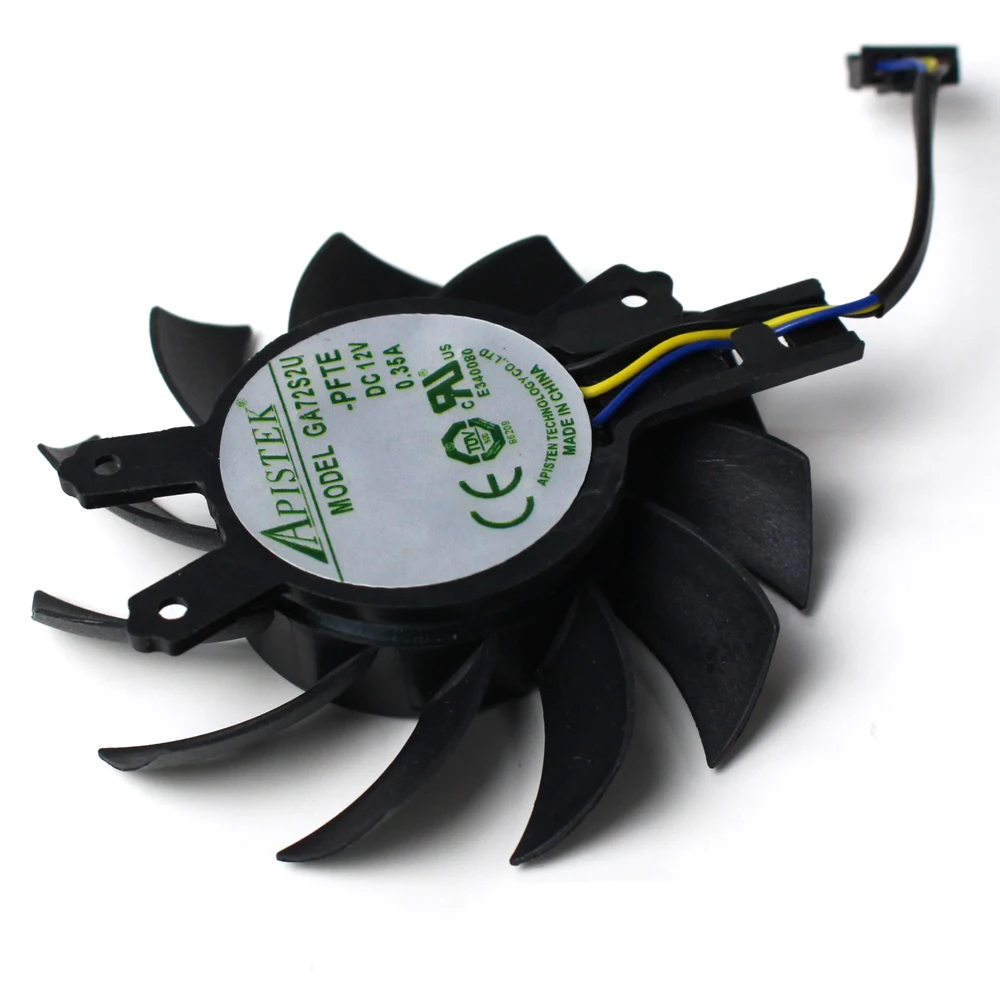 Reemplazo del ventilador de refrigeración de la tarjeta gráfica GA72S2U-PFTE para Zotac GTX 1660 1660 Super 1660 Ti ventilador enfriador silencioso