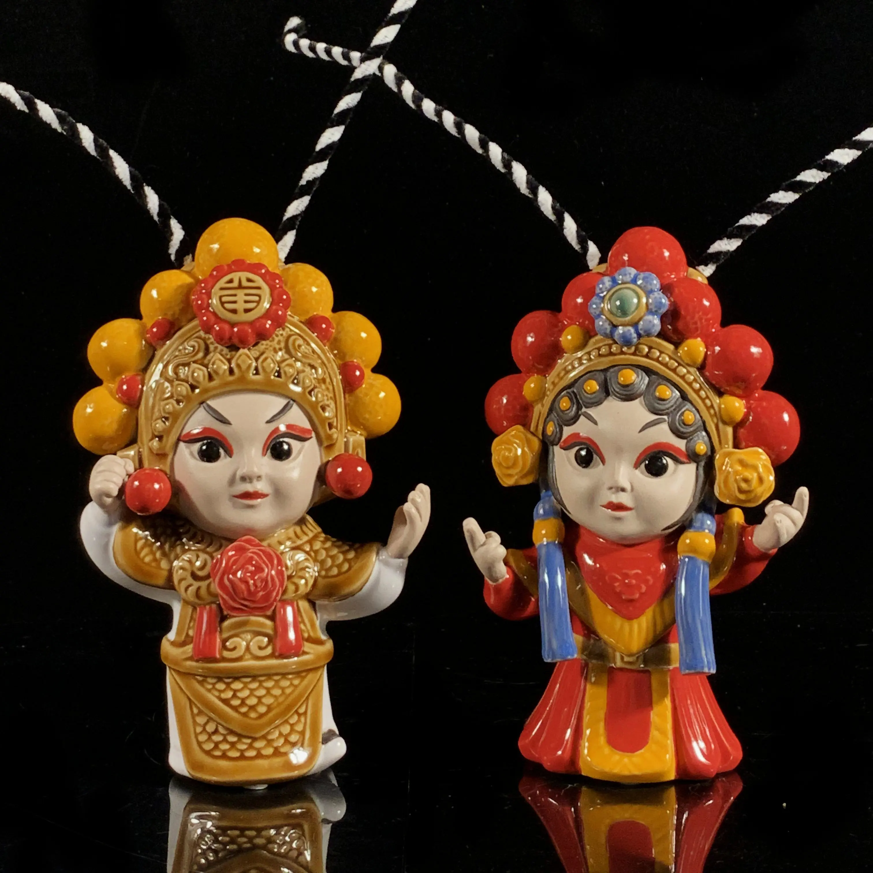 For Shiwan Pottery Cantonese Opera Ornament, Chinese Style Home Decor for Living Room