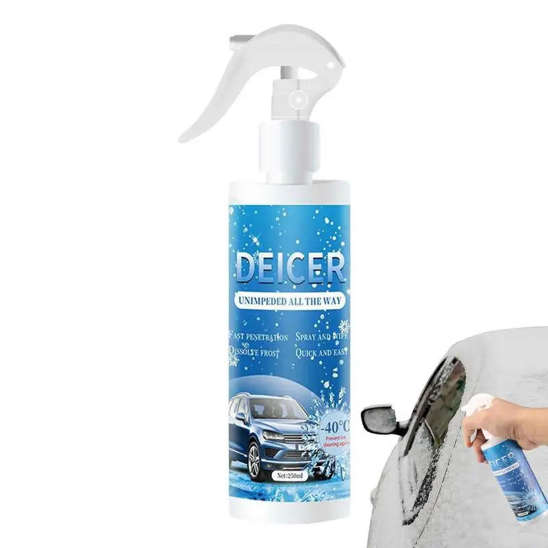 Windshield Deicer Spray 250ml Winter Windshield Deicer Spray Windshield Removal Defrosting Liquid Windshield Ice Melt Spray