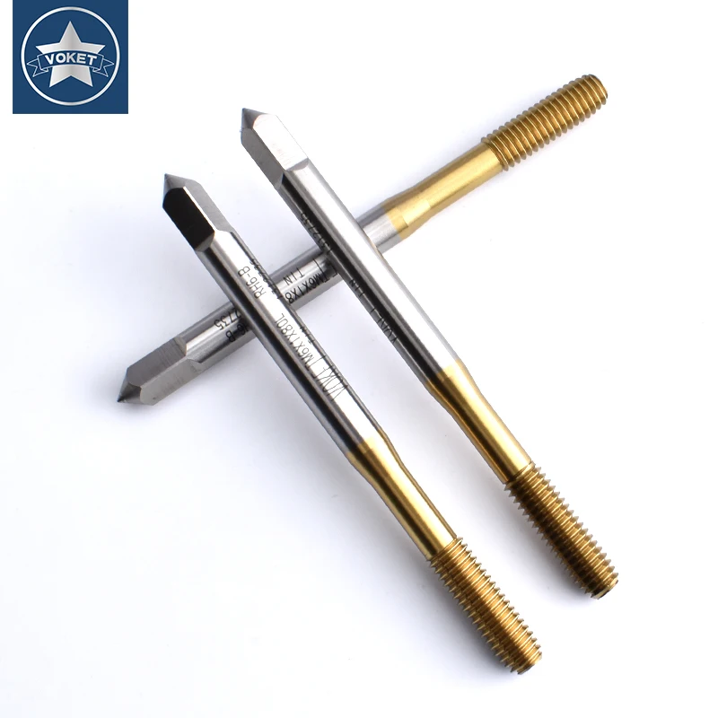 GULING HSS-E formando rubinetto gambo lungo con rivestimento TIN filo di lunghezza totale 80 millimetri Metrico rubinetto macchina M1.4 M1.6 M2 m2.5 M3 M4 M5 M6