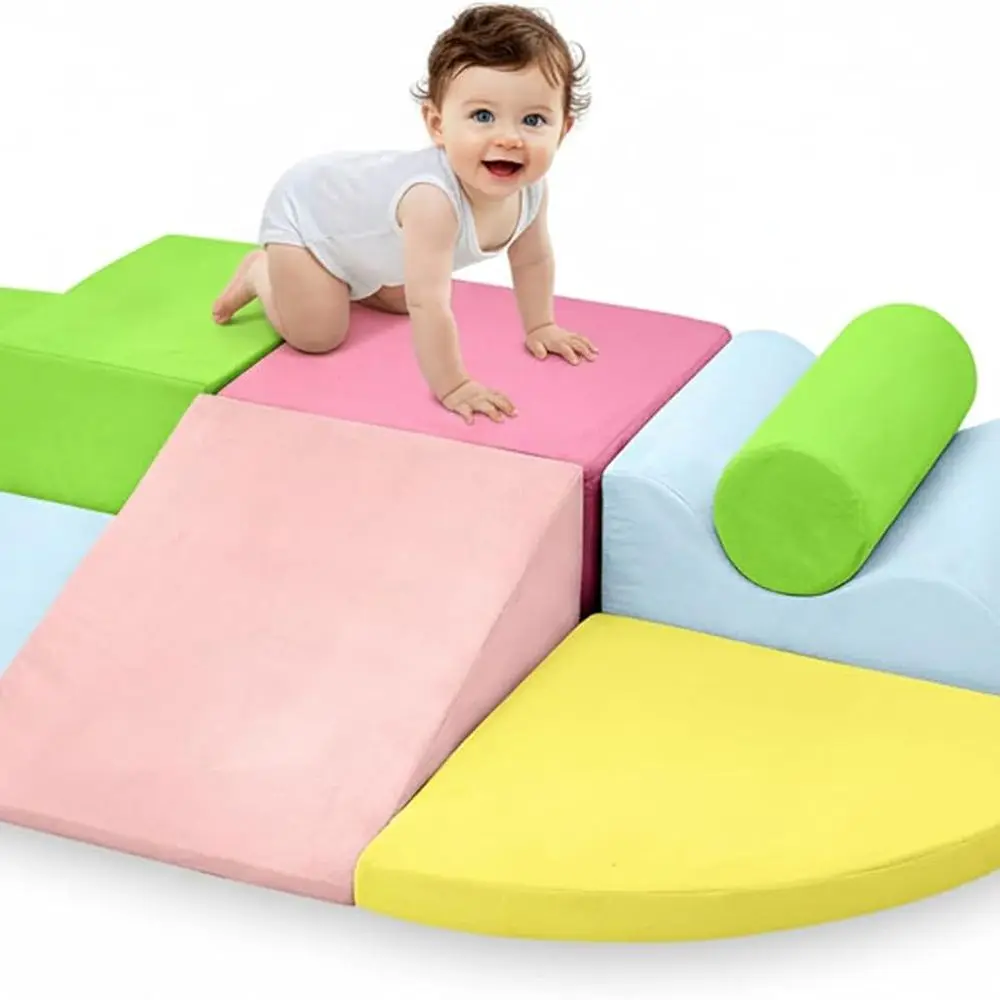 

Climbing Toys for Toddlers, Toddler Climbing Toys Indoor, 7-Piece Soft Foam Climbing Blocks Set, Toddler Playtime Corner C
