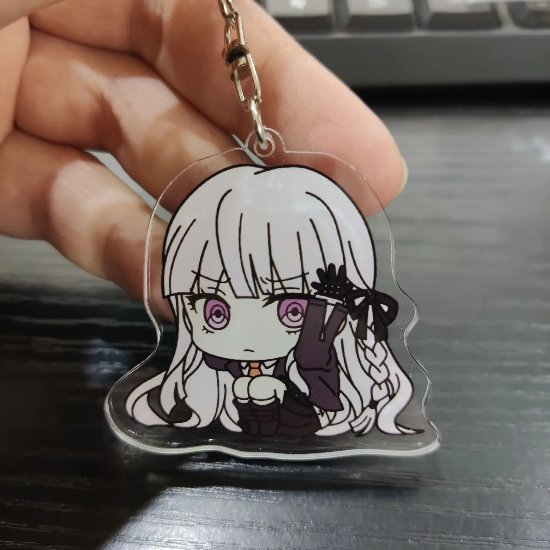 Danganronpa Q Version figurines d'anime Maizono Sayaka Kirigiri Kyouko Cosplay acrylique porte-clés mignon pendentif décor cadeau d'anniversaire