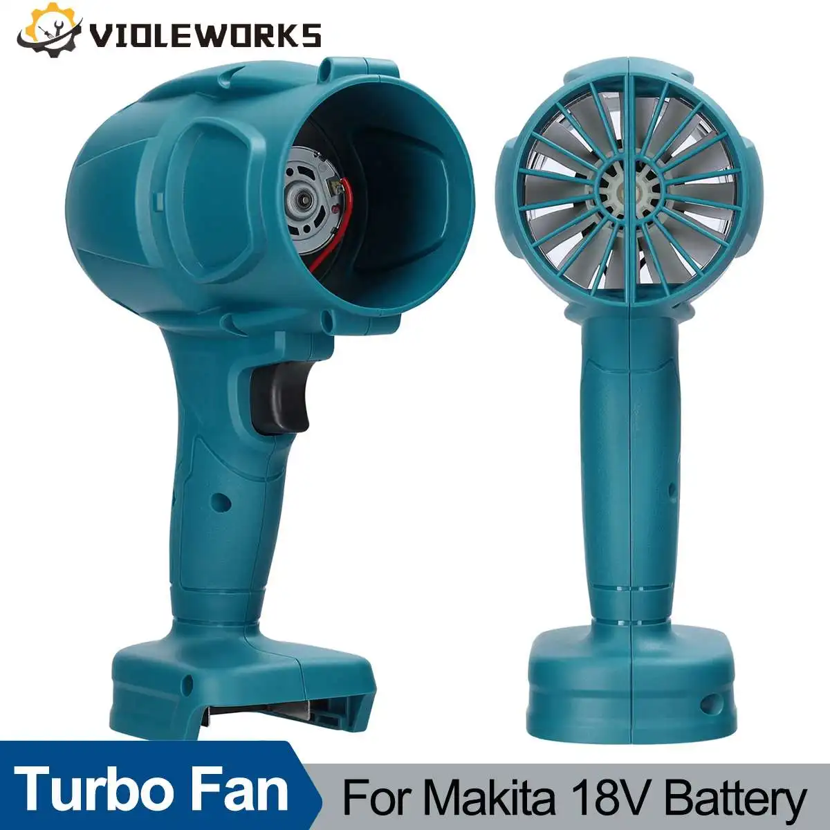 

Cordless Mini Jet Fan 500g Thrust Turbo Fan 1000W Violent Fan Stepless Speed Handheld Electric Air Blower for Makita 18V Battery