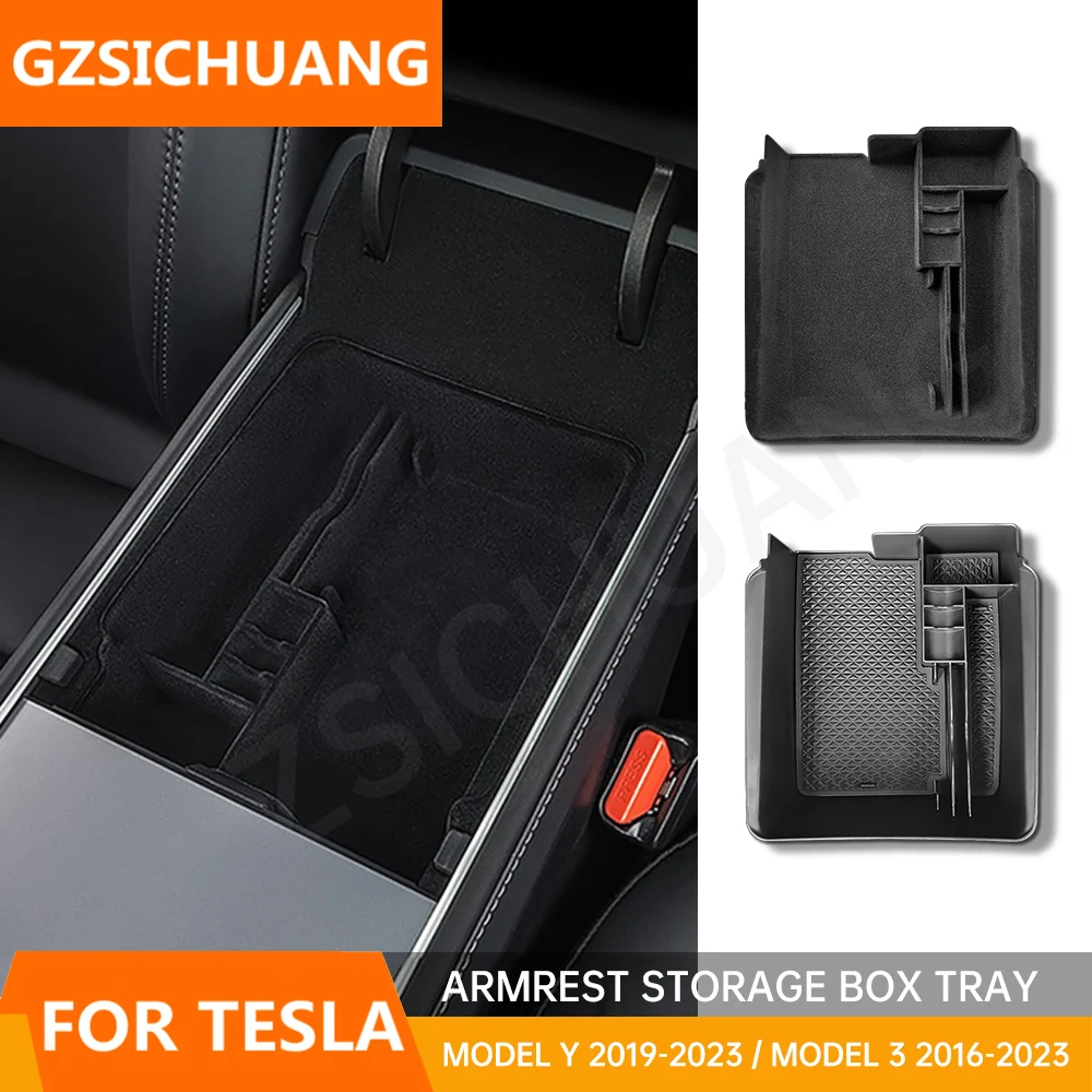 

For Tesla Model 3 Model Y 2019 2020 2021 2022 2023 Accessories Car Center Console Armrest Box Organizer Storage Tray