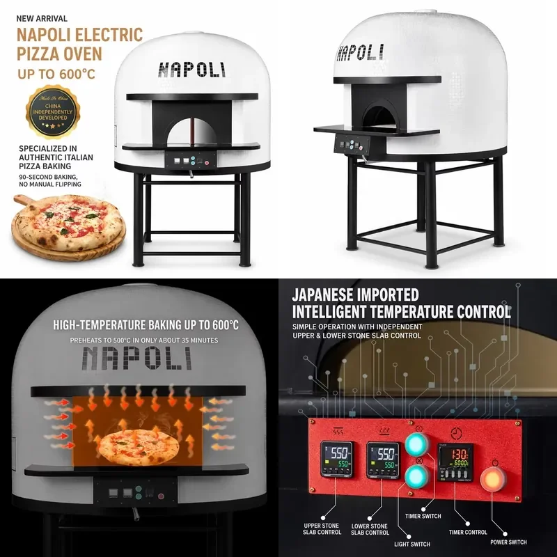 for Fast Baking Electric Pizza Oven Dome Shape No Flip Needed Digital Control Quick Preheat Commercial Bakery Kitchen